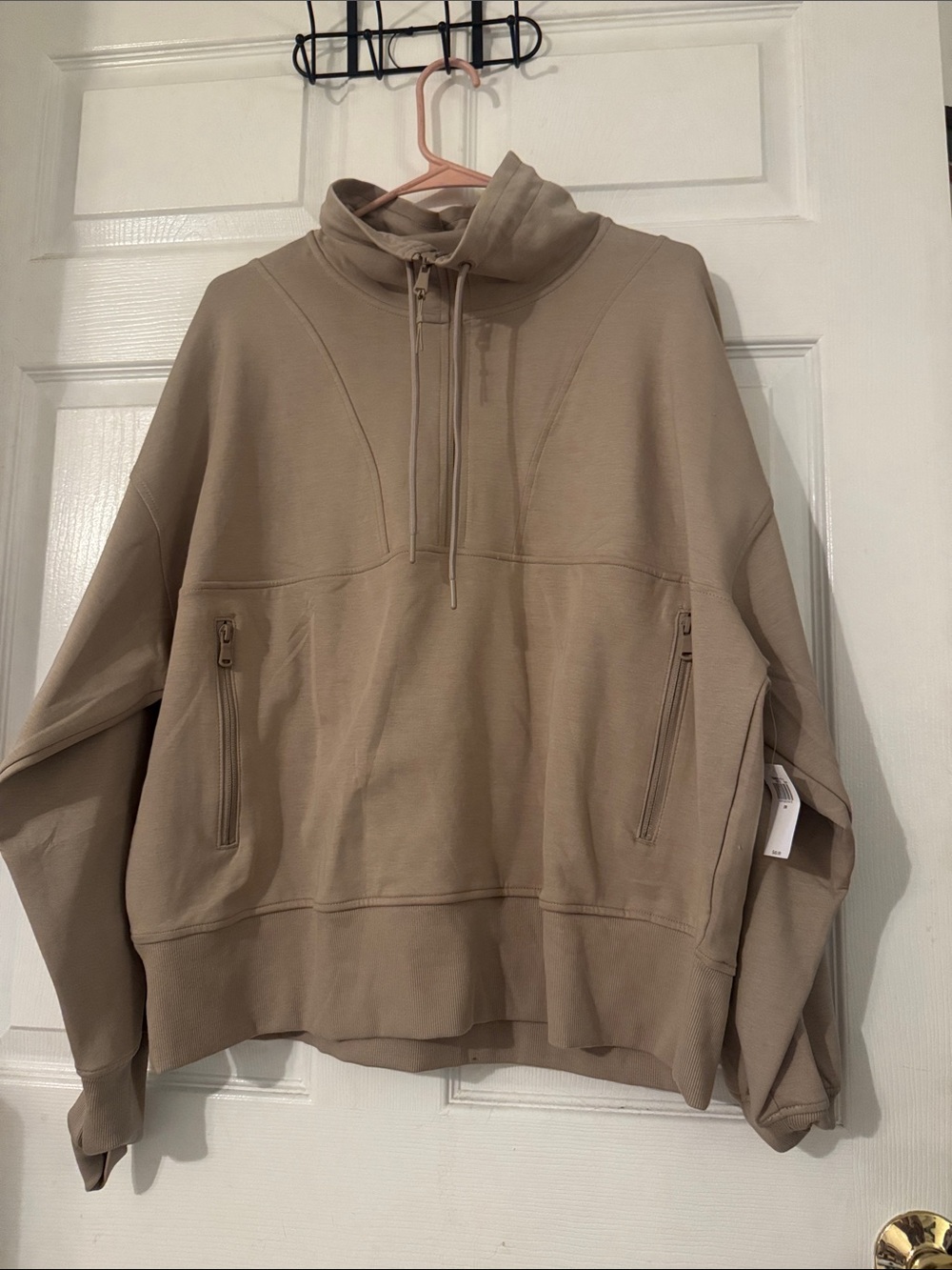 Old Navy High-Neck Pullover Sweater Hoodie - Tan